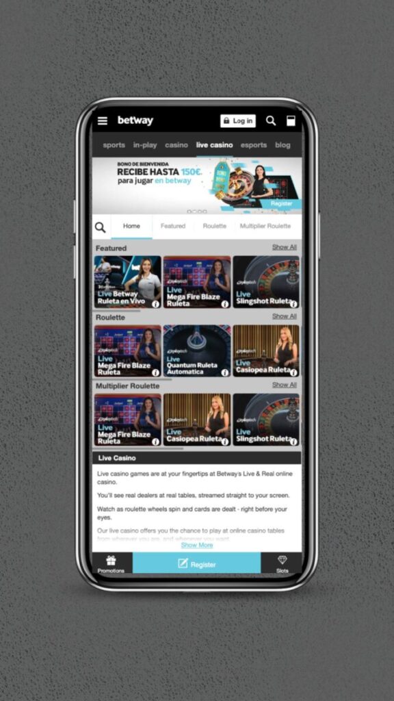betway casino dinero real